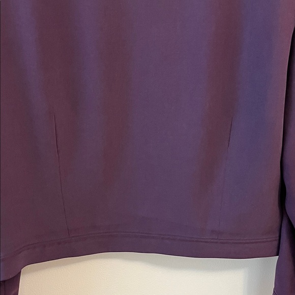 Talbots Jacket Blazer Silk Purple Lined Collared Button Down Silk Vintage 12 - Picture 9 of 13